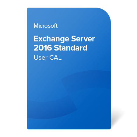 Microsoft Exchange Server 2016 Standard User CAL, PGI-00685 certificat electronic