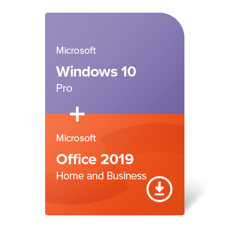 Windows 10 Pro + Office 2019 Home and Business certificat electronic