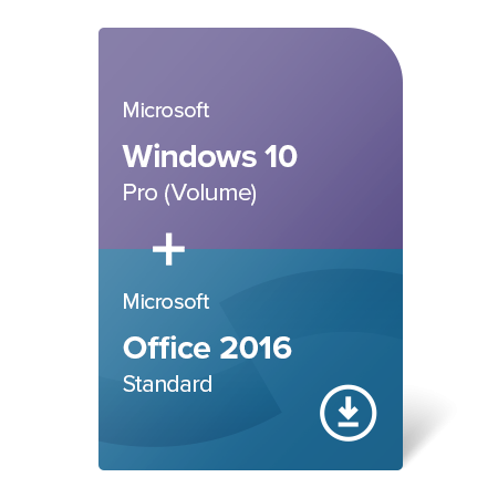 Windows 10 Pro (Volume) + Office 2016 Standard digital certificate