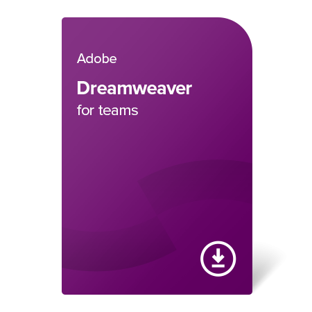 Adobe Dreamweaver for teams (EN) – 1 an digital certificate